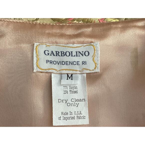 Vintage 90s Floral Metallic Cheongsam Coat - Made in USA - Picture 6 of 10